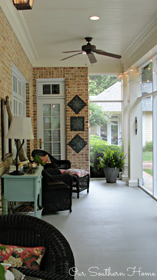 Summer on the screened porch with Our Southern Home #summerathome #porch