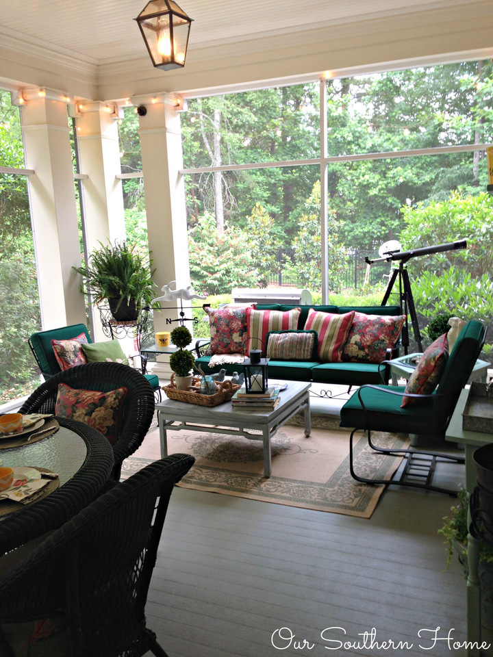 Summer on the screened porch with Our Southern Home #summerathome #porch