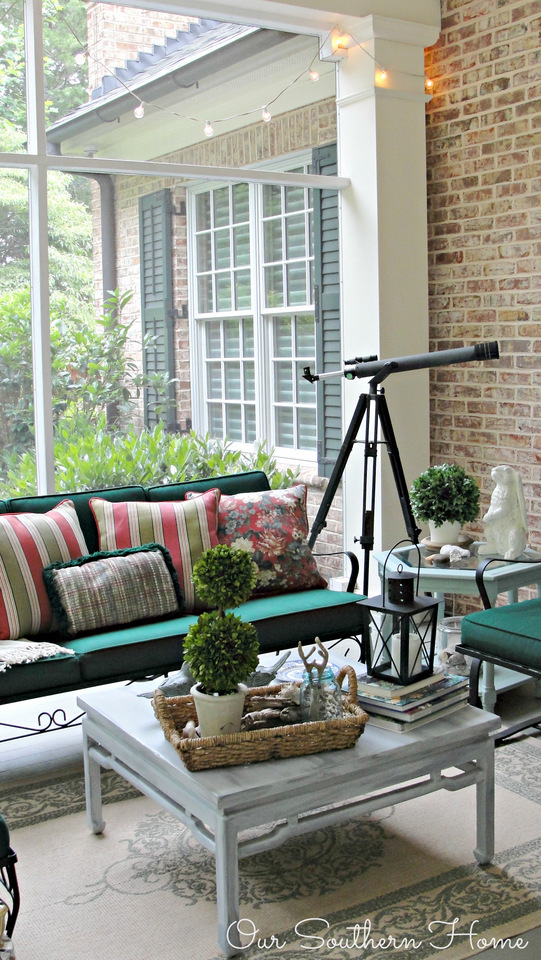 Summer on the screened porch with Our Southern Home #summerathome #porch