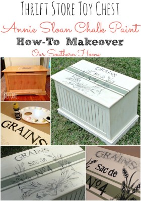 Toy Chest Makeover with Annie Sloan Chalk Paint with graphic How-To by Our Southern Home