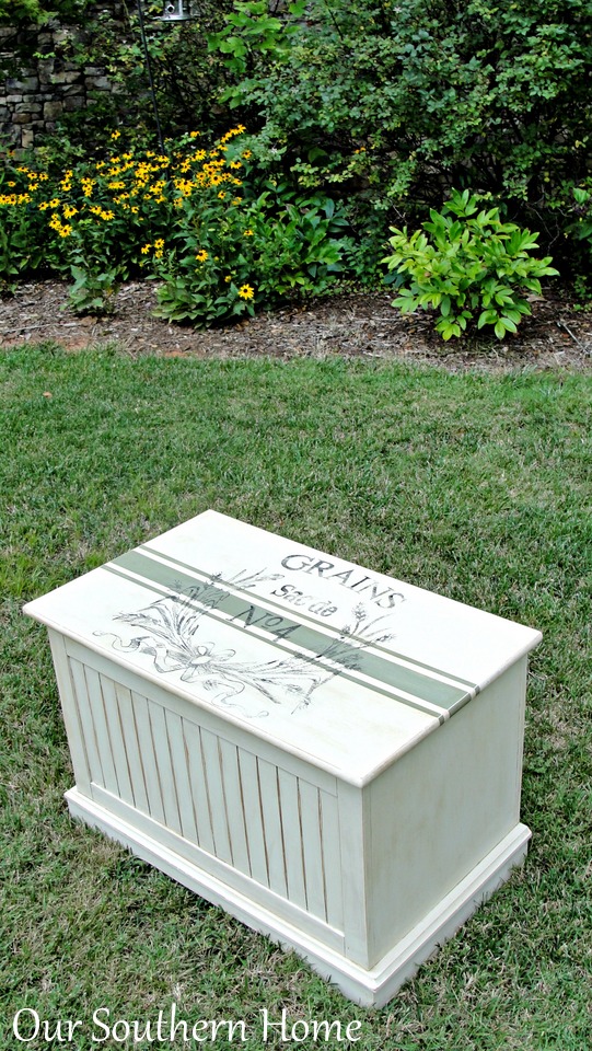 Toy Chest Makeover with Annie Sloan Chalk Paint with graphic How-To by Our Southern Home