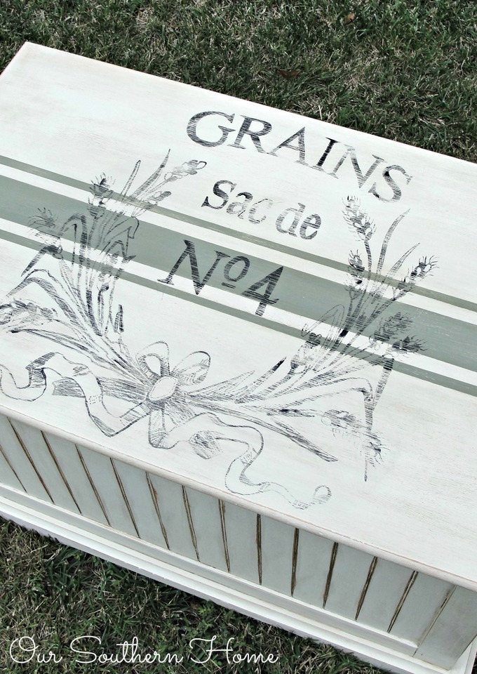 Toy Chest Makeover with Annie Sloan Chalk Paint with graphic How-To by Our Southern Home