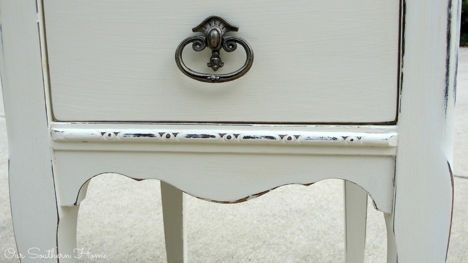 Tips for painting dark furniture with chalky paint finishes via Our Southern Home