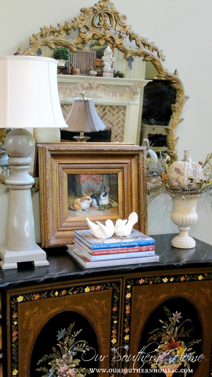 Simple touches fall home tour with Our Southern Home #fall #falltour #frenchcountry