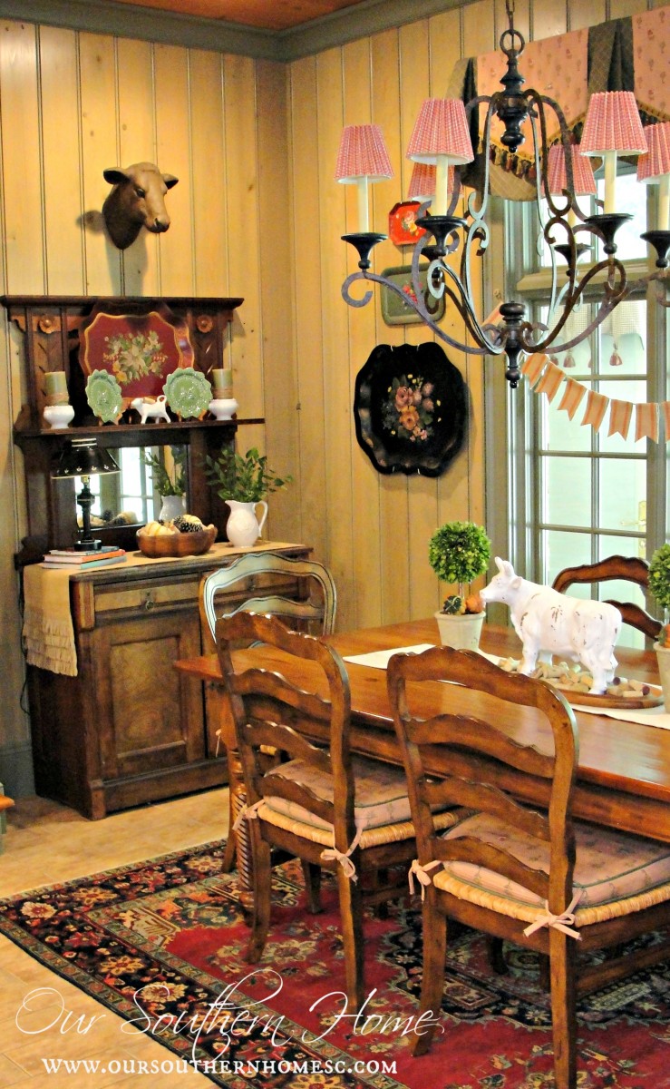 Simple touches fall home tour with Our Southern Home #fall #falltour #frenchcountry