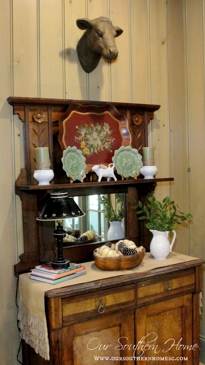 Simple touches fall home tour with Our Southern Home #fall #falltour #frenchcountry