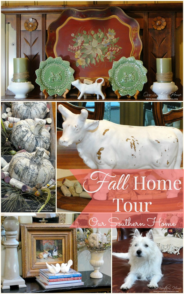 Simple touches fall home tour with Our Southern Home #fall #falltour #frenchcountry