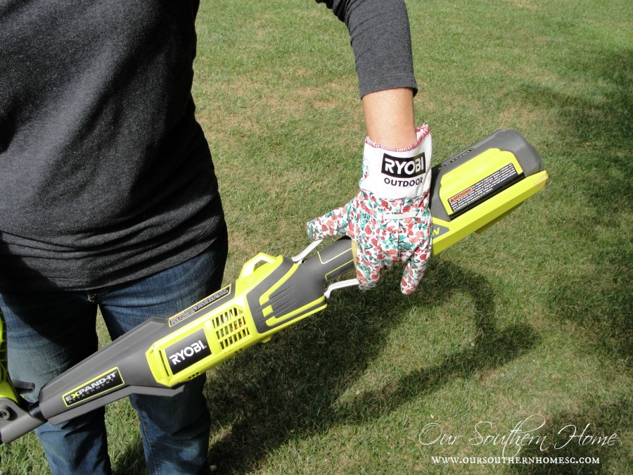 Ryobi 40V Lithium-Ion String Trimmer review via Our Southern Home