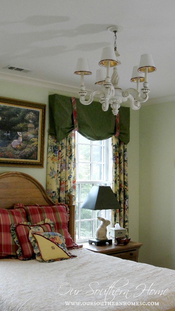 Transform thrift store chandelier shades with chalky finish paint and trim via Our Southern Home #thriftbenefit