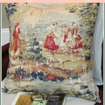 Simple toile envelope pillow tutorial for the beginner sewer via Our Southern Home #pillows #sewing