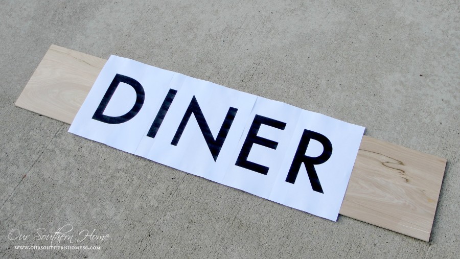 Pottery Barn Inspired Diner Sign Our Southern Home