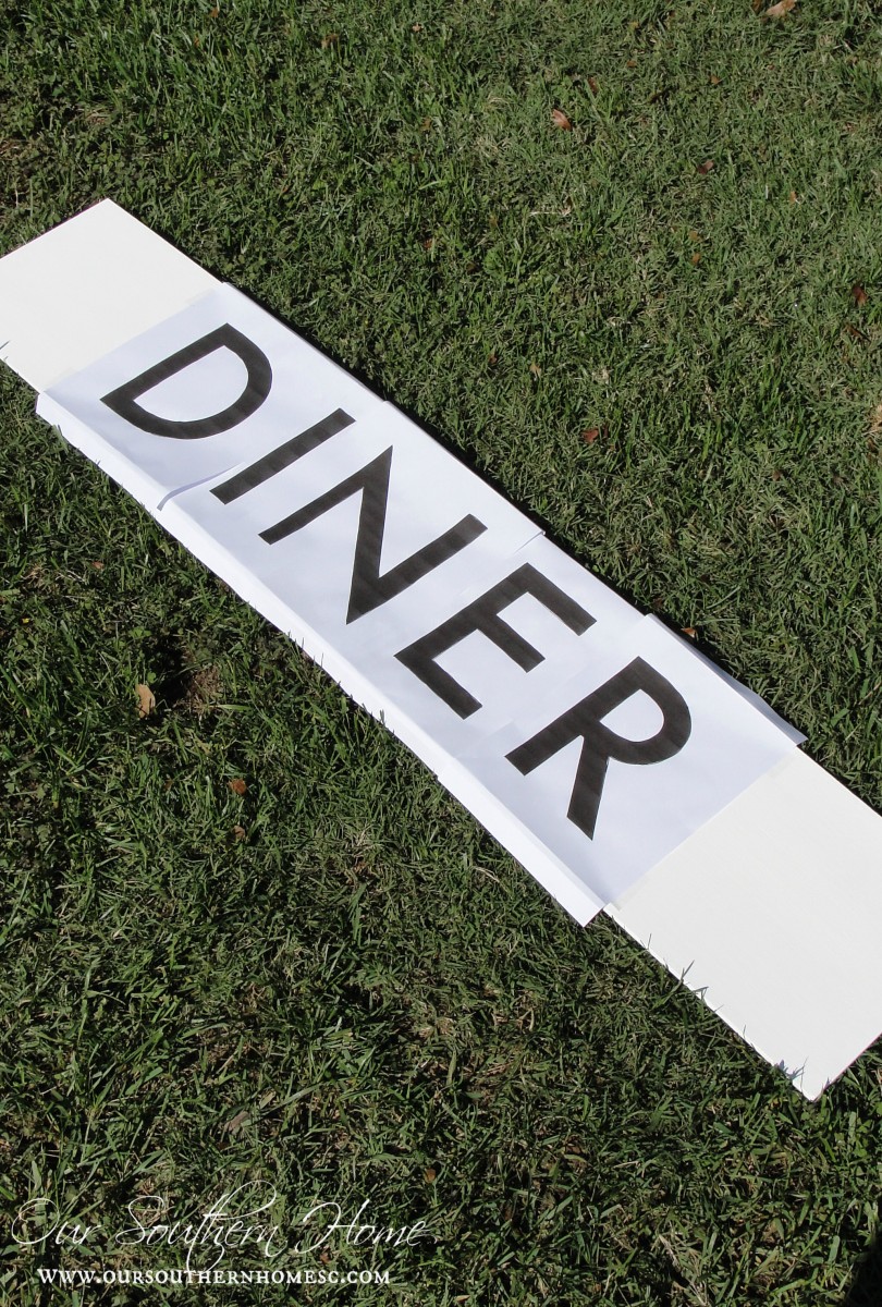 Pottery Barn Inspired Diner Sign Our Southern Home