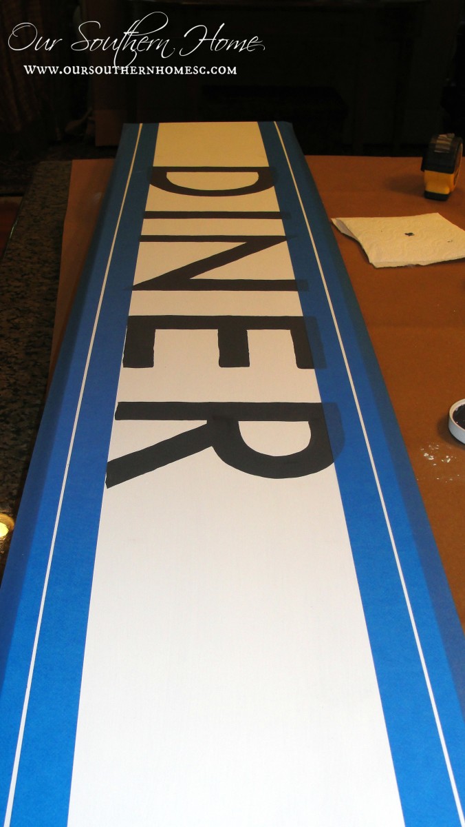 Pottery Barn Inspired Diner Sign Our Southern Home