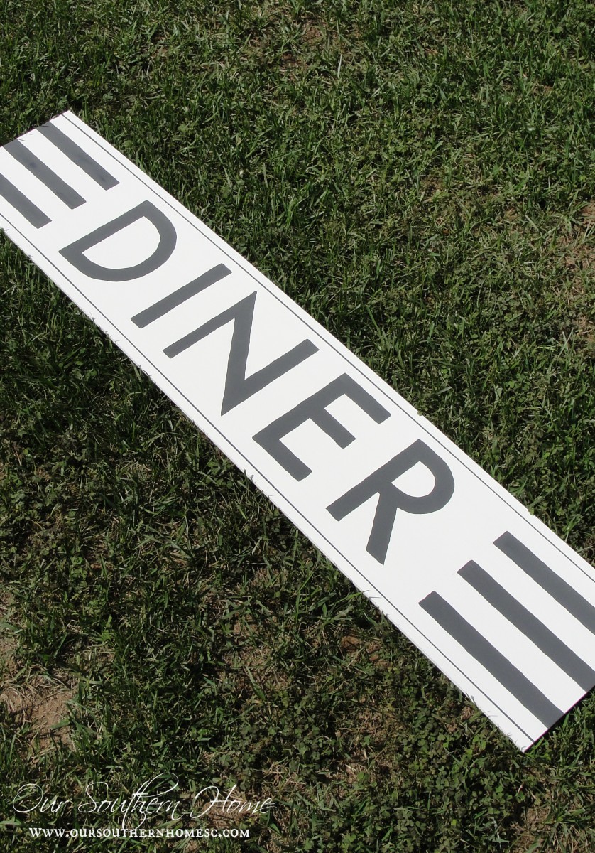 Pottery Barn Inspired Diner Sign Our Southern Home