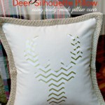 Easy deer pillow made with your Silhouette Cameo or cut free-hand. Use a ready made pillow cover and it's completed in no time by Our Southern Home