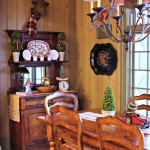 Christmas Kitchen Hutch ready for the holiday with French Country Style from Our Southern Home