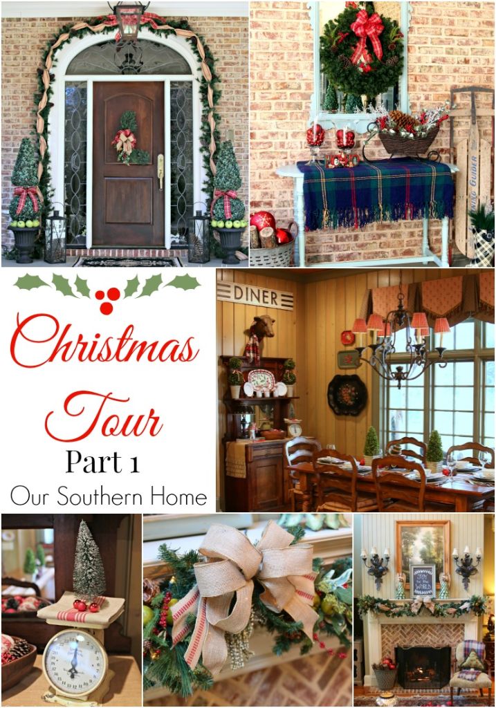 Southern Christmas tour part 1 by Our Southern Home. Beautiful French Country style.