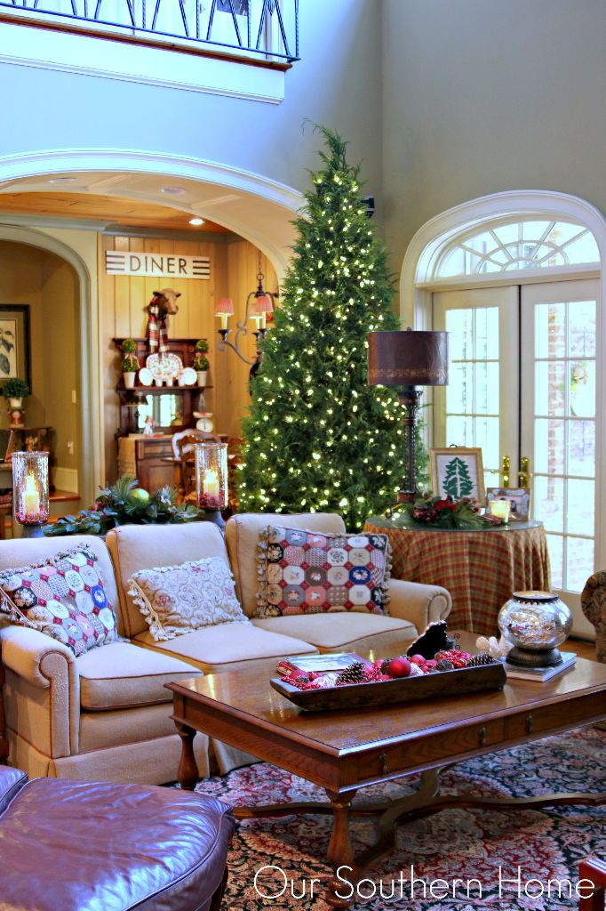 Christmas trees from Our Southern Home....tips for an inexpensive tree ribbon!
