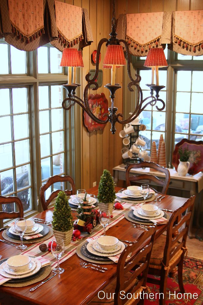 Welcome to a Country Christmas breakfast room by Our Southern Home.