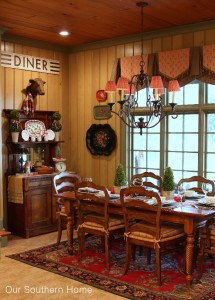 Welcome to a Country Christmas breakfast room by Our Southern Home.