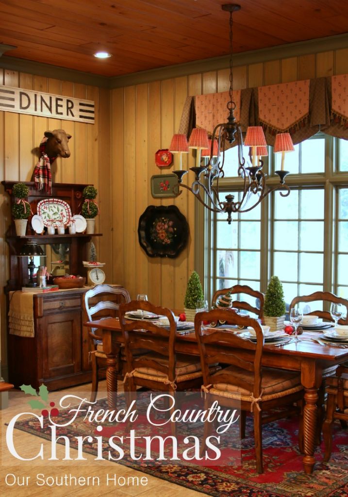 Welcome to a Country Christmas breakfast room by Our Southern Home.