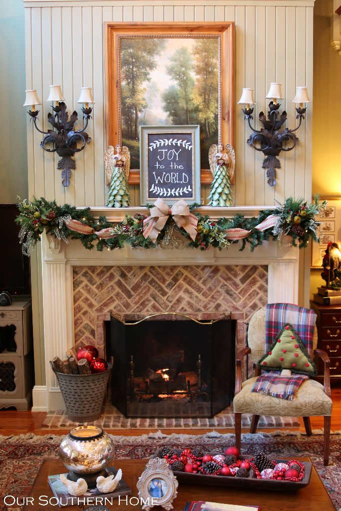 French Country Christmas mantel by Our Southern Home