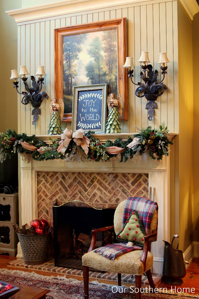 French Country Christmas mantel by Our Southern Home