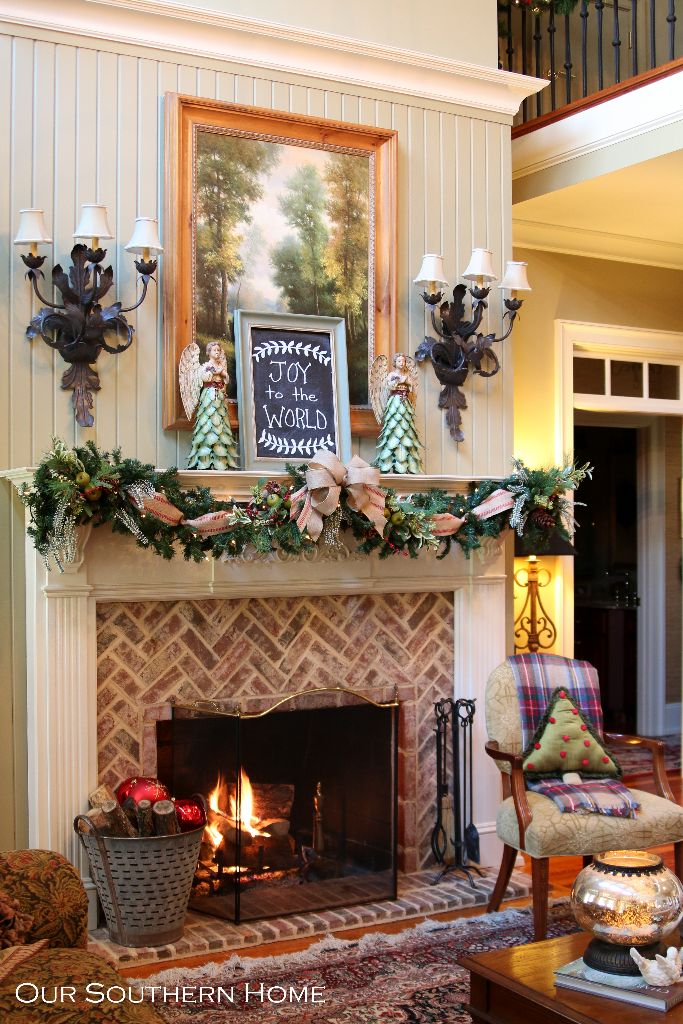 French Country Christmas mantel by Our Southern Home