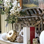 Welcoming fall mantel with a touch of bling by Our Southern Home