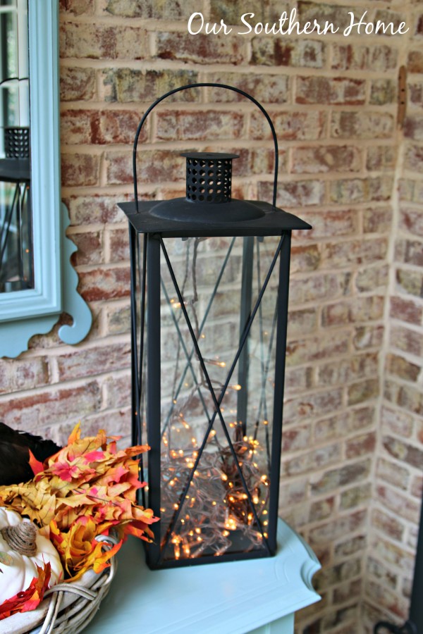 Southern fall porch decked for the harvest season by Our Southern Home