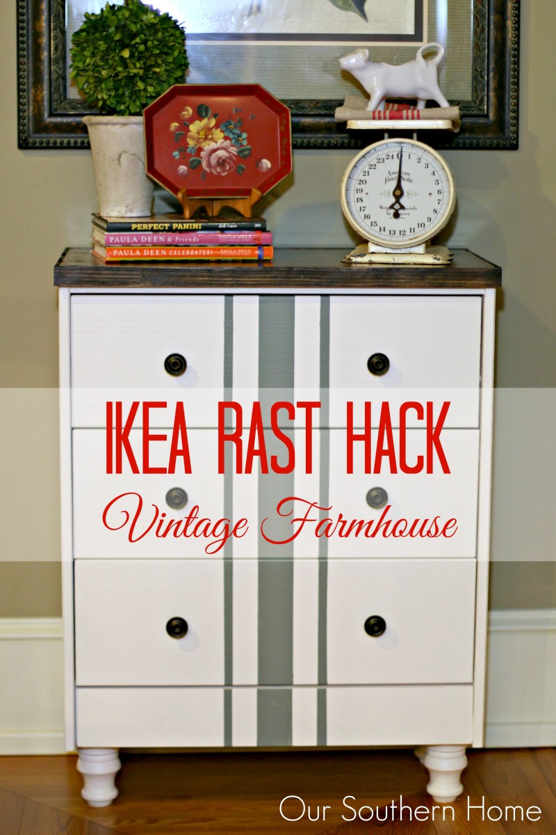Vintage Farmhouse Ikea Rast Hack from Our Southern Home