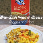 One Dish Mac and Cheese dinner with veggies and ham is a huge hit with my family using Horizon! #ad #macnator