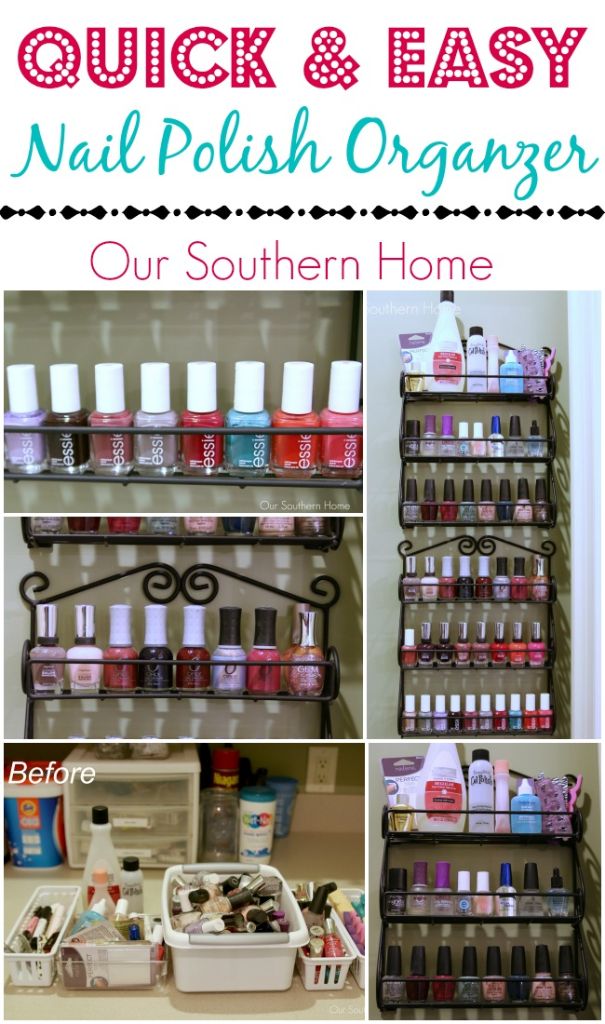 Quick and Easy Nail Polish Organizing - Our Southern Home