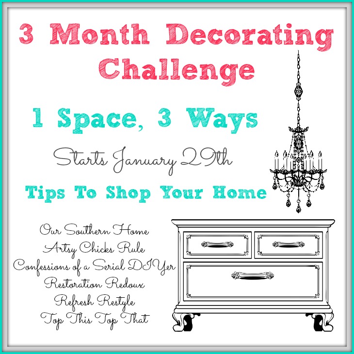 3 Month Decorating Challenge - One space, three ways brought to you by a group of top bloggers!