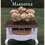 French Country thrift store end table makeover by Our Southern Home using Americana Decor Chalky Finish Paints and Minwax PolyShades.