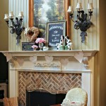 Simple Valentine's Day mantel by Our Southern Home