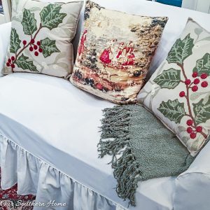 Christmas home tour from Our Southern Home with French Farmhouse style. Lots of DIY ideas. High style on a budget!