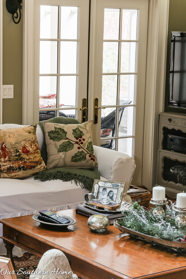 Christmas home tour from Our Southern Home with French Farmhouse style. Lots of DIY ideas. High style on a budget!