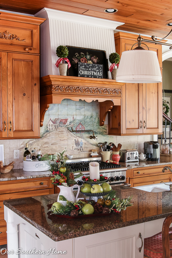 Christmas home tour from Our Southern Home with French Farmhouse style. Lots of DIY ideas. High style on a budget!