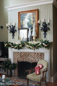 Christmas home tour from Our Southern Home with French Farmhouse style. Lots of DIY ideas. High style on a budget!