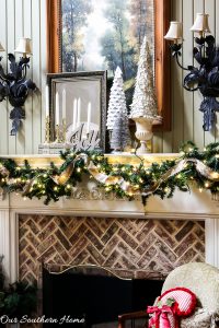 Christmas home tour from Our Southern Home with French Farmhouse style. Lots of DIY ideas. High style on a budget!