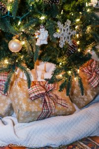 Christmas home tour from Our Southern Home with French Farmhouse style. Lots of DIY ideas. High style on a budget!