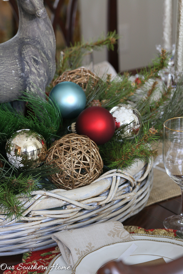 Christmas home tour from Our Southern Home with French Farmhouse style. Lots of DIY ideas. High style on a budget!