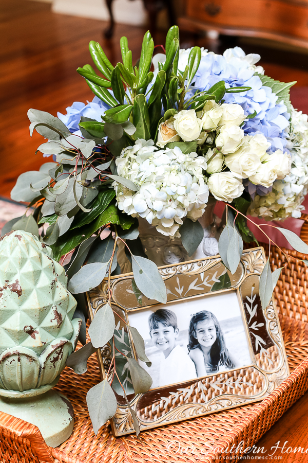 Summer home tour of this Southern French Farmhouse with loads of classic charm. #summertour #frenchfarmhouse #porch #farmhouse