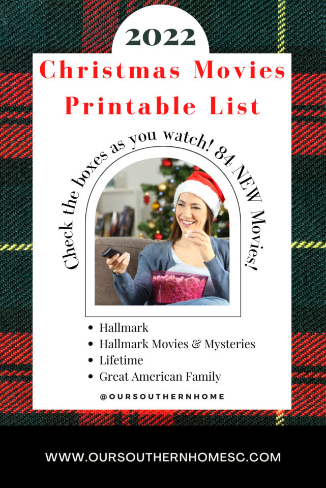 2022 Printable List of New Christmas TV Movies