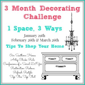 3 Month Decorating Challenge - One space, three ways brought to you by a group of top bloggers!