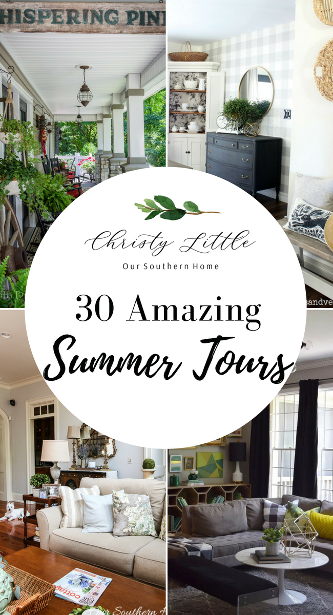 30 summer home tours that will inspire everyone! It's an eclectic tour from traditional to farmhouse and everything in between!