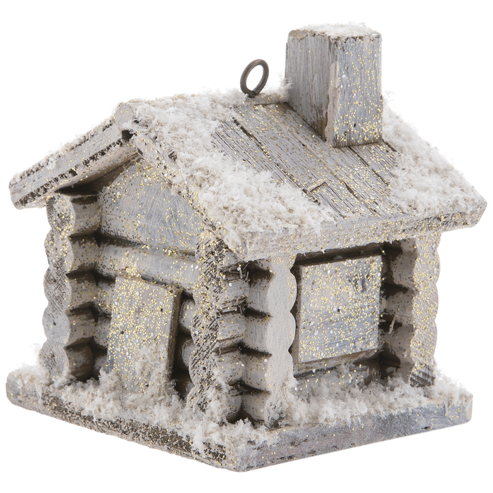 Snowy Log Cabin Ornament | Hobby Lobby | 5369392