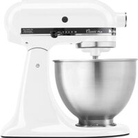 KitchenAid KSM75WH Classic Plus Series 4.5-Quart Tilt-Head Stand Mixer, White