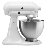 KitchenAid Classic Series 4.5 Quart Tilt-Head Stand Mixer, White (K45SSWH)